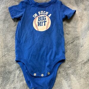 Okie Dokie Navy Baby Onesie